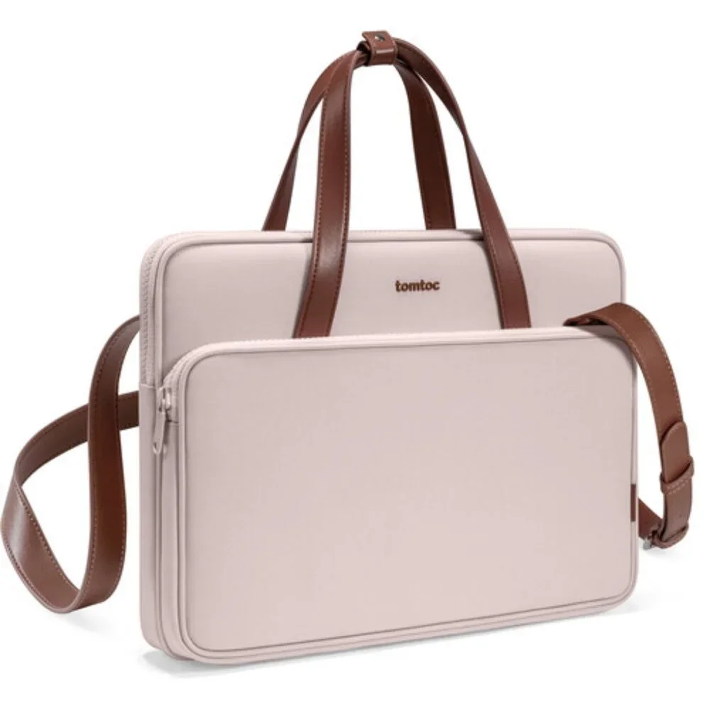 Tomtoc Versatile A12 Laptop Shoulder Case Bag New In Box Blush Pink